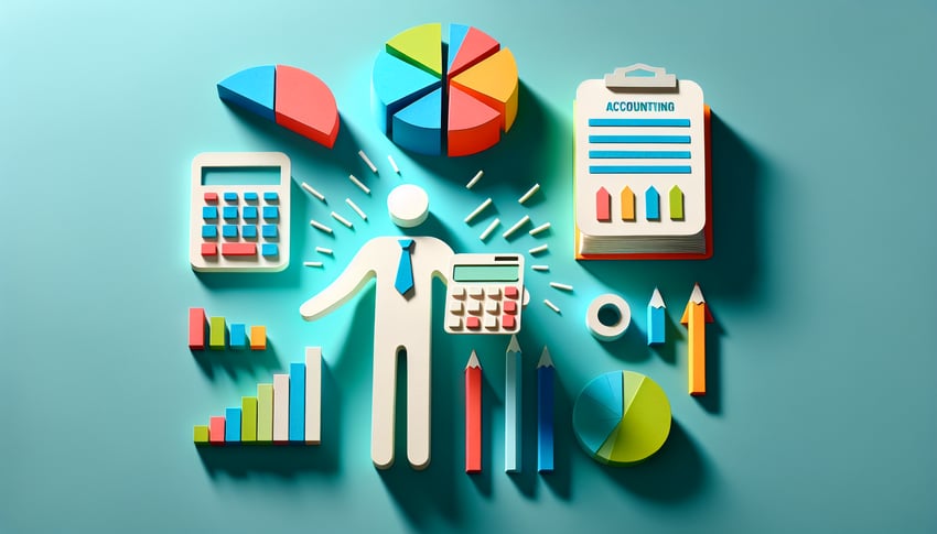 Paper art illustration representing an accounting client intake form for FormCreatorAI article