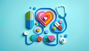 Colorful paper art illustration representing a treatment plan development form template for FormCreatorAI.