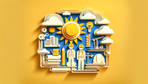 Paper art illustration representing a daily field report form template and its features.