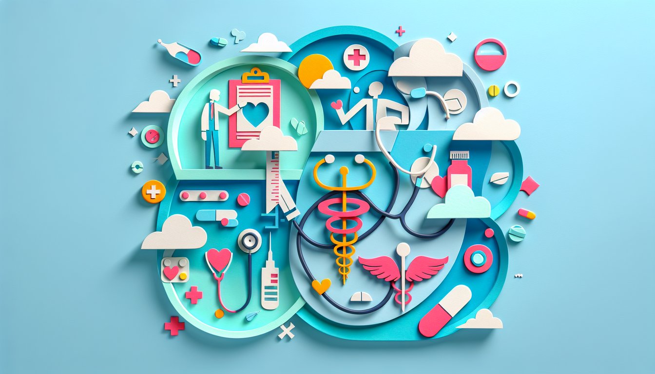 Paper art illustration depicting a Medical Treatment Authorization Form for an article on FormCreatorAI