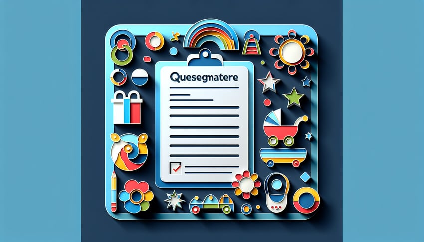 Paper art illustration depicting a parent questionnaire form for FormCreatorAI article