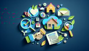 Paper art illustration depicting a real estate broker price opinion form template for FormCreatorAI