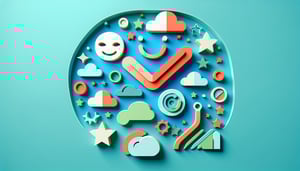 Paper art illustration representing a software satisfaction survey form template for FormCreatorAI article