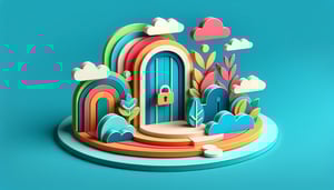 Paper art illustration related to account closing form template and FormCreatorAI for an article