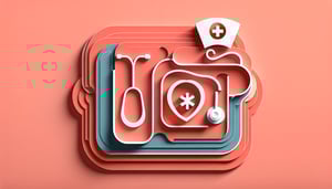 Paper art illustration featuring a nursing shift handover form template for a healthcare article.