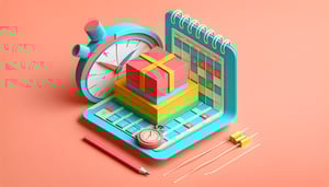 Paper art illustration featuring a delivery schedule form with sections for dates, items, and recipient details