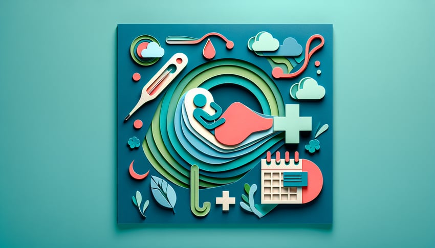 Paper art illustration featuring a sickness leave form for FormCreatorAI article.