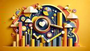 Paper art illustration featuring a survey form related to social media for an article on FormCreatorAI