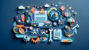 Paper art illustration depicting a vehicle compliance waiver form for FormCreatorAI article