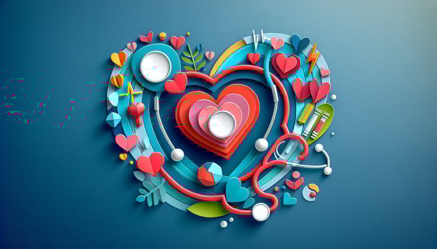 paper art illustration depicting a cardiac clearance request form for FormCreatorAI article