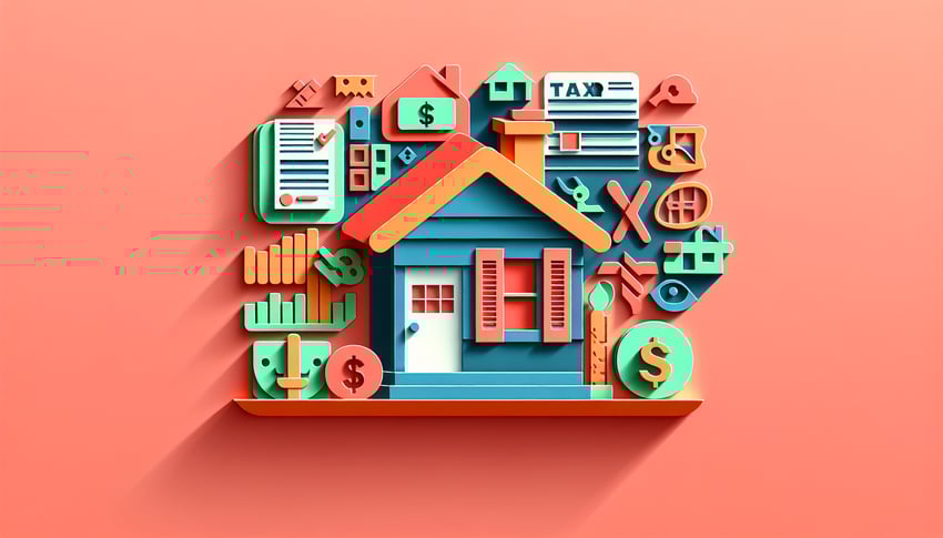 Paper art illustration depicting a tax credits due diligence questionnaire form template for FormCreatorAI article