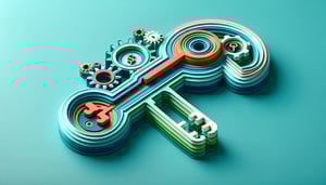 Paper art illustration depicting a credit reference request form for FormCreatorAI article