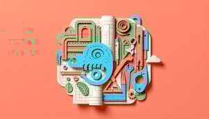 Paper art illustration related to construction change order form template and FormCreatorAI article