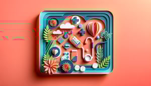 Paper art illustration depicting a discharge instructions form template for FormCreatorAI article.