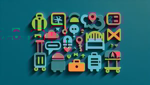 Paper art illustration depicting a hotel rooming list form template for FormCreatorAI article