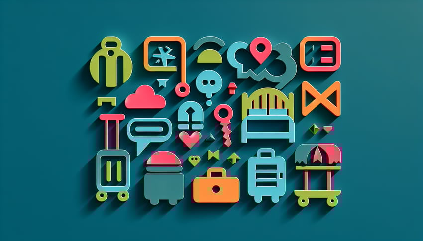Paper art illustration depicting a hotel rooming list form template for FormCreatorAI article