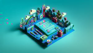 Paper art illustration representing a question template form design for FormCreatorAI article