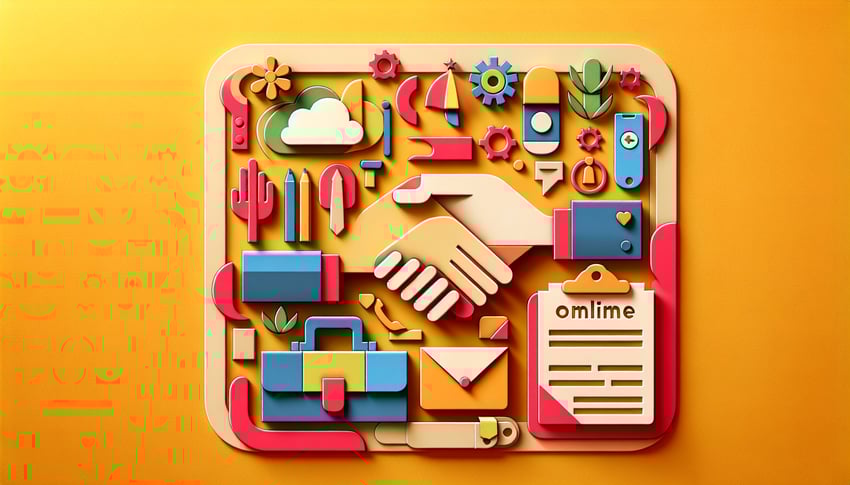 Paper art illustration representing a job application session ID form layout and design concepts.