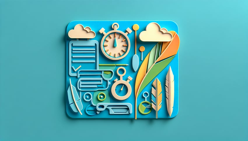 paper art illustration featuring a behavior and incident documentation form template for Ridgewood and FormCreatorAI