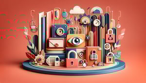 Paper art illustration featuring a security log form with details for FormCreatorAI article