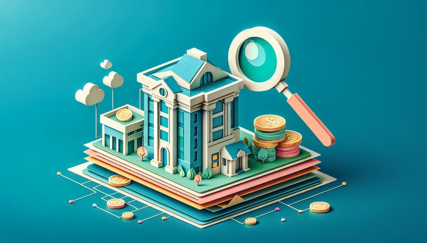 Paper art illustration representing a digital property appraisal form template for FormCreatorAI