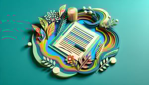 Paper art illustration depicting a sign-on letter form template for FormCreatorAI article