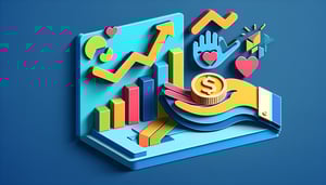 Paper art illustration representing a donation tracking form template for FormCreatorAI.