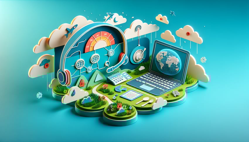 paper art illustration depicting a registration form for Zoom webinars with creative elements related to digital events