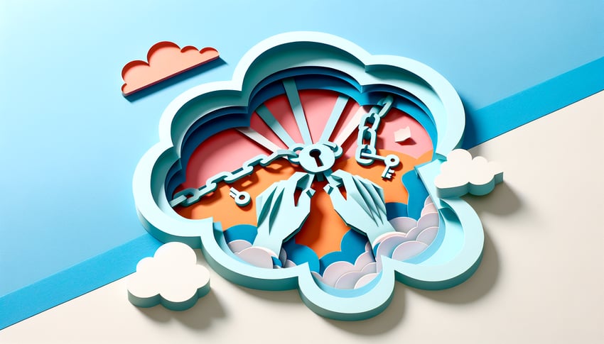 Paper art illustration featuring a bond release form for an article on Bond Release Form Template FormCreatorAI