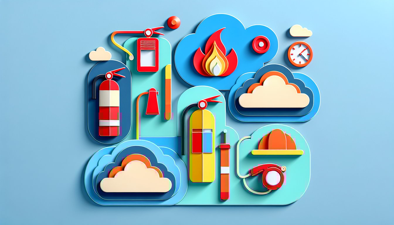 Paper art illustration related to fire risk assessment form template by FormCreatorAI.