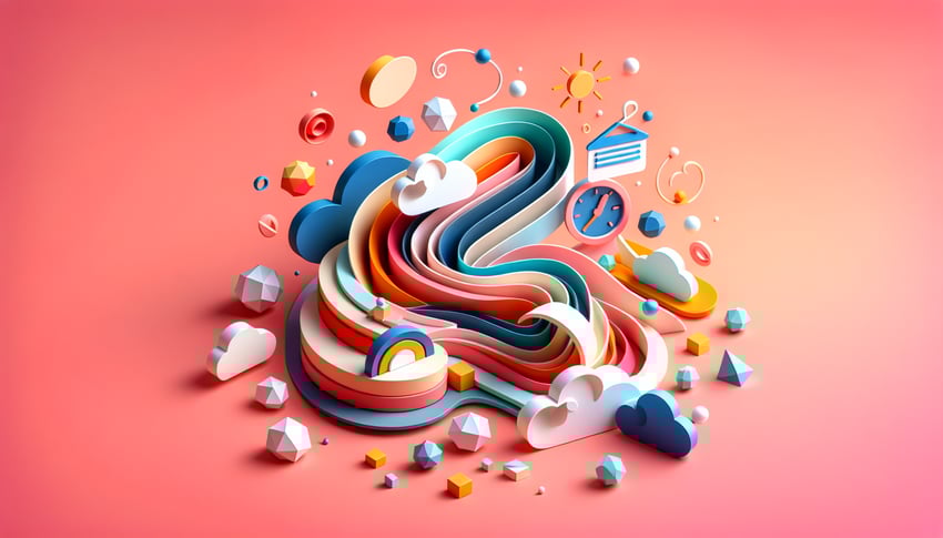 Colorful paper art illustration depicting a waitlist form for FormCreatorAI article