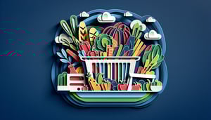 paper art illustration related to Stop and Shop vendor application form template and FormCreatorAI