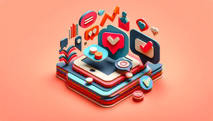 Paper art illustration depicting an SMS opt-in form for a FormCreatorAI article