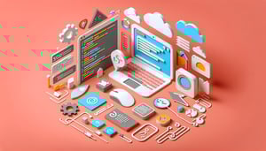 Paper art illustration representing a web development client intake form template for FormCreatorAI article