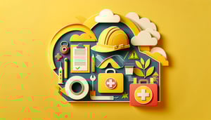 Paper art illustration representing workplace safety and concerns form template for FormCreatorAI article