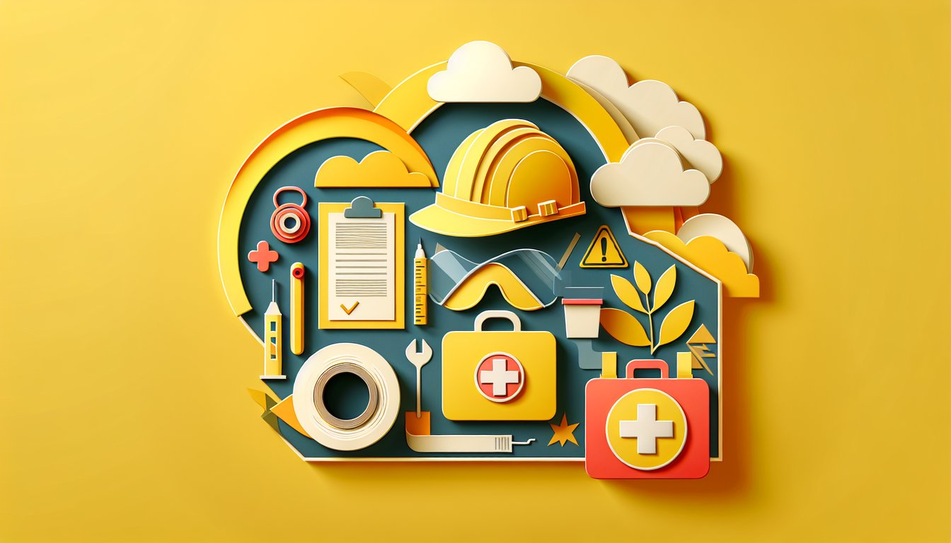 Paper art illustration representing workplace safety and concerns form template for FormCreatorAI article