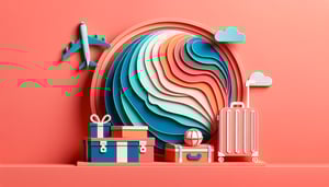 Paper art illustration depicting a passport application form for an article on FormCreatorAI.