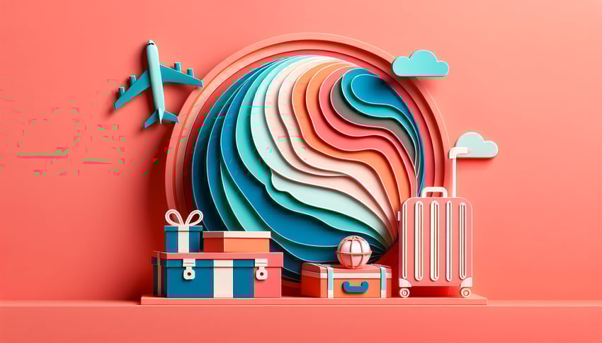 Paper art illustration depicting a passport application form for an article on FormCreatorAI.