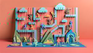 Paper art illustration depicting an army training schedule form template for FormCreatorAI article