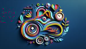 Paper art illustration depicting a shadowing sign off form for FormCreatorAI.