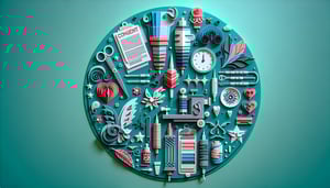 Paper art illustration representing a tattoo consent form template for FormCreatorAI article.