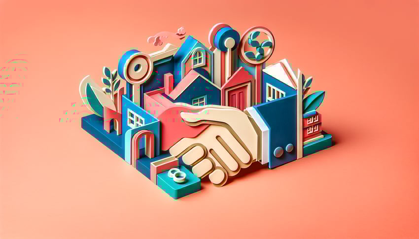 Paper art illustration representing a tenant screening form template for FormCreatorAI article