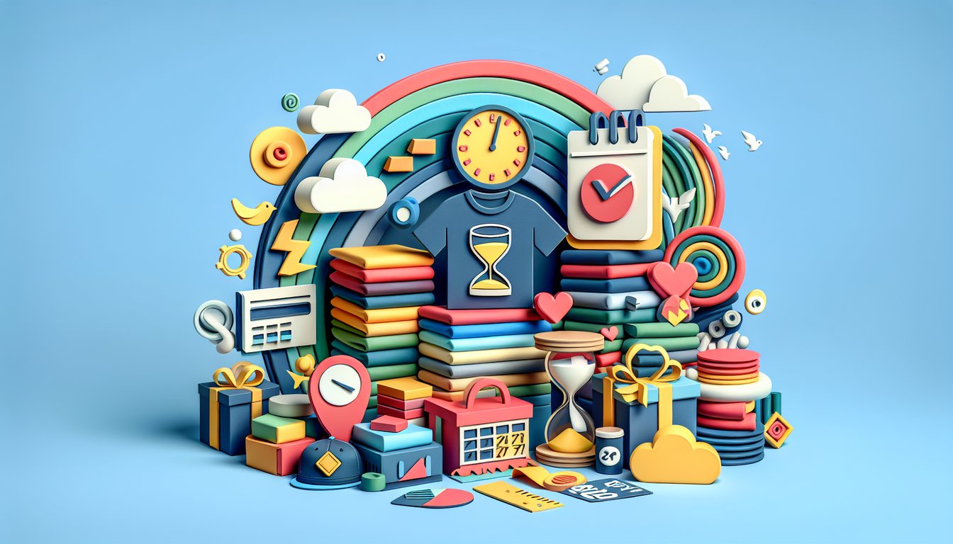 Paper art illustration featuring a T-shirt pre-order form design for FormCreatorAI article