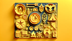 paper art illustration representing Boy Scouts permission form template for article on FormCreatorAI