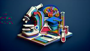 paper art illustration featuring an ICP examination application form template with design elements and vibrant colors