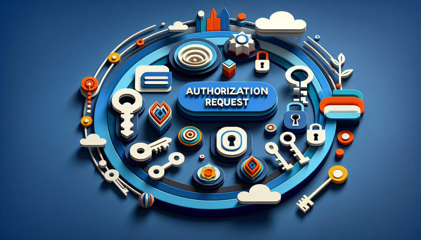 Paper art illustration related to Authorization Request Form Template and FormCreatorAI for an informative article