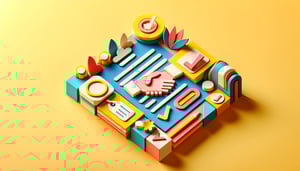 Paper art illustration showcasing a simple informed consent form template for FormCreatorAI article