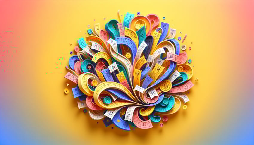 Paper art illustration depicting a raffle participation form for an article on FormCreatorAI