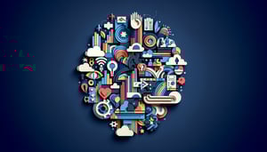 Paper art illustration for article about Business Culture Survey Form Template FormCreatorAI.