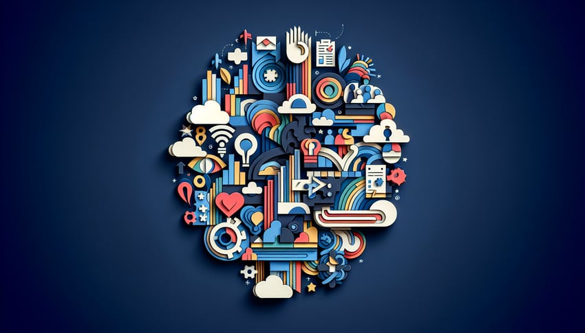 Paper art illustration for article about Business Culture Survey Form Template FormCreatorAI.